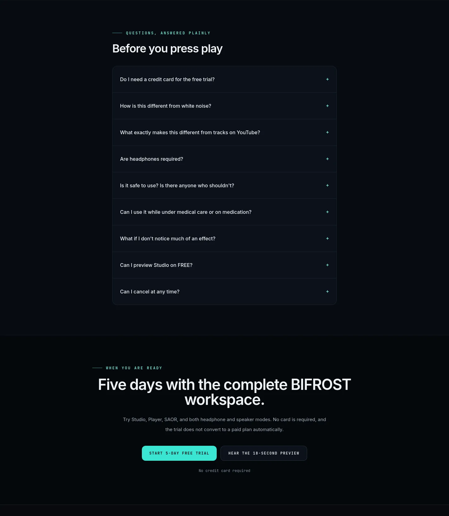 bifrostaudio.com — FAQ