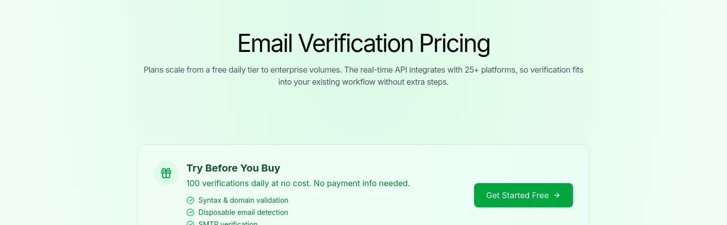 billionverify.com — a real Hero section