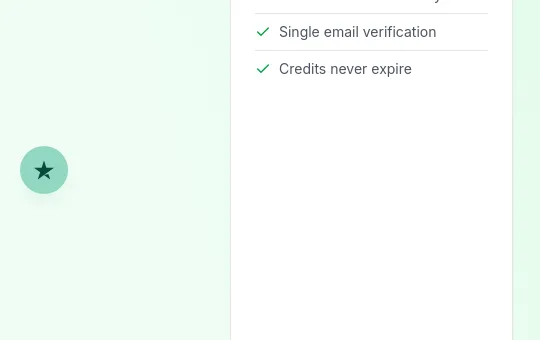 Rating element from billionverify.com