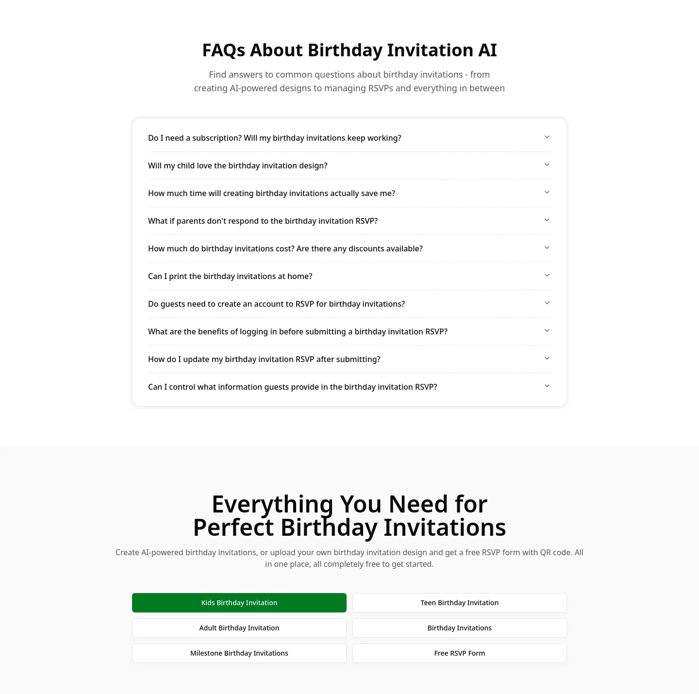 birthdayinvitation.ai — FAQ