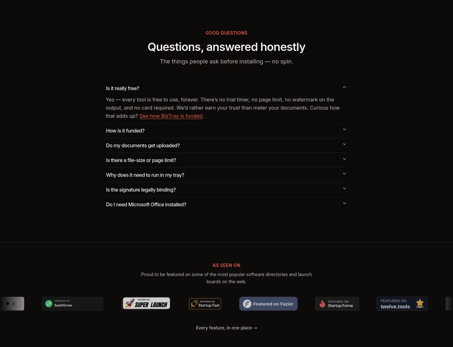 biztray.io — FAQ