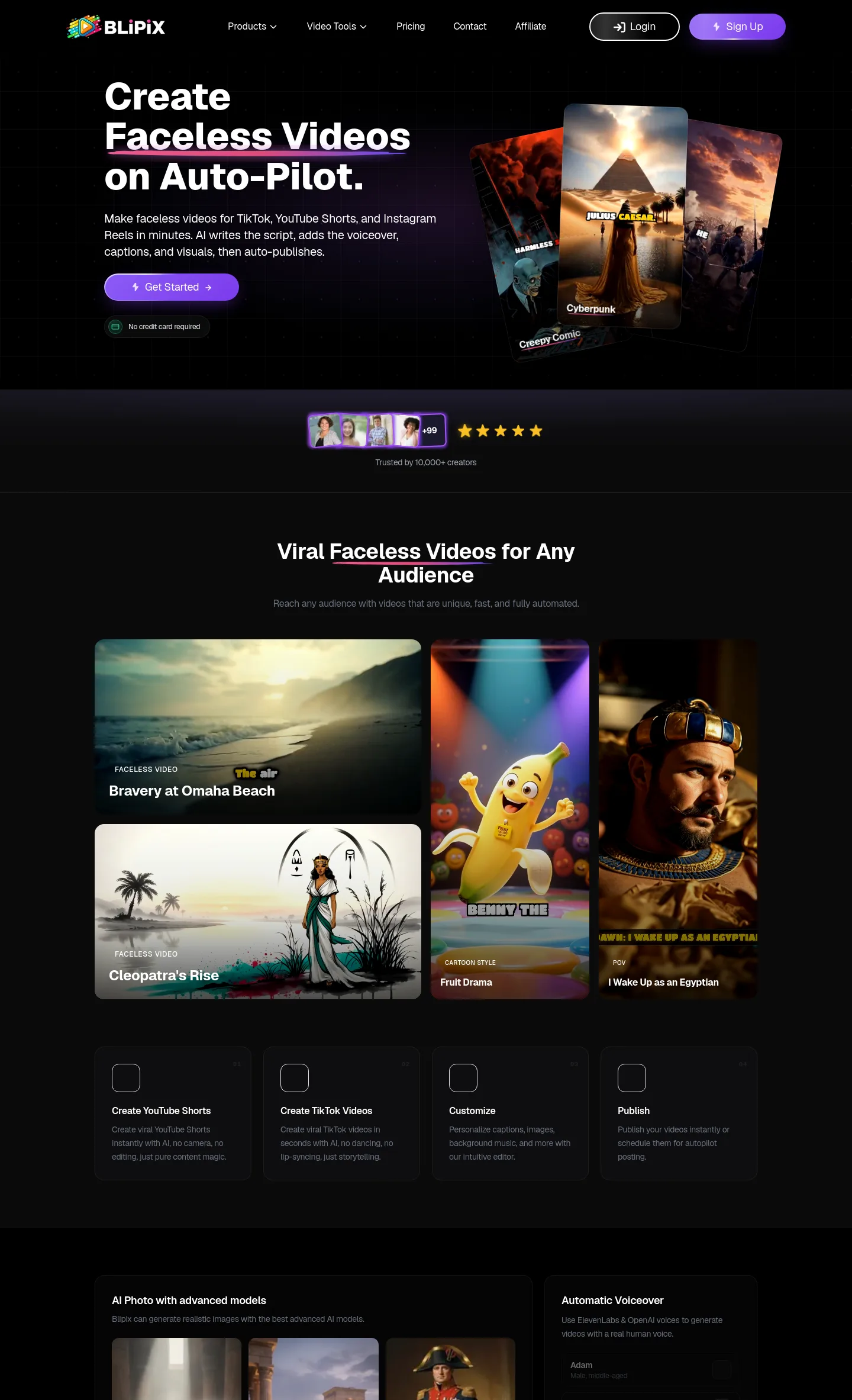 blipix.pro — Hero + Logo Wall + Pricing + FAQ