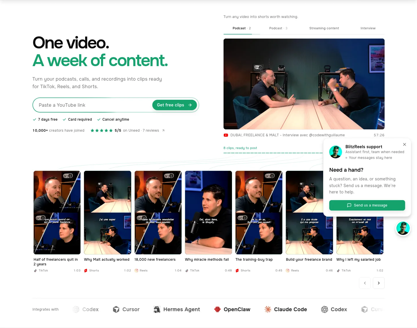 blitzreels.com — Hero