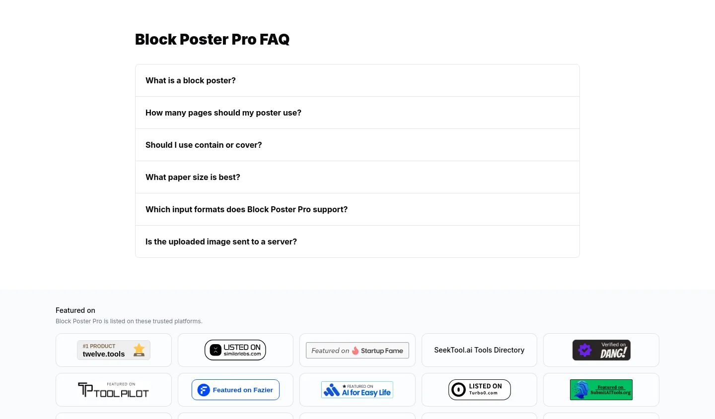blockposter.pro — FAQ