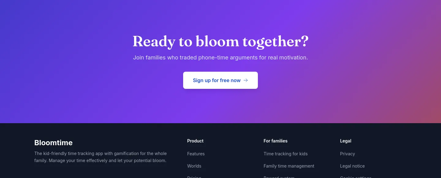 bloomtime.app — CTA