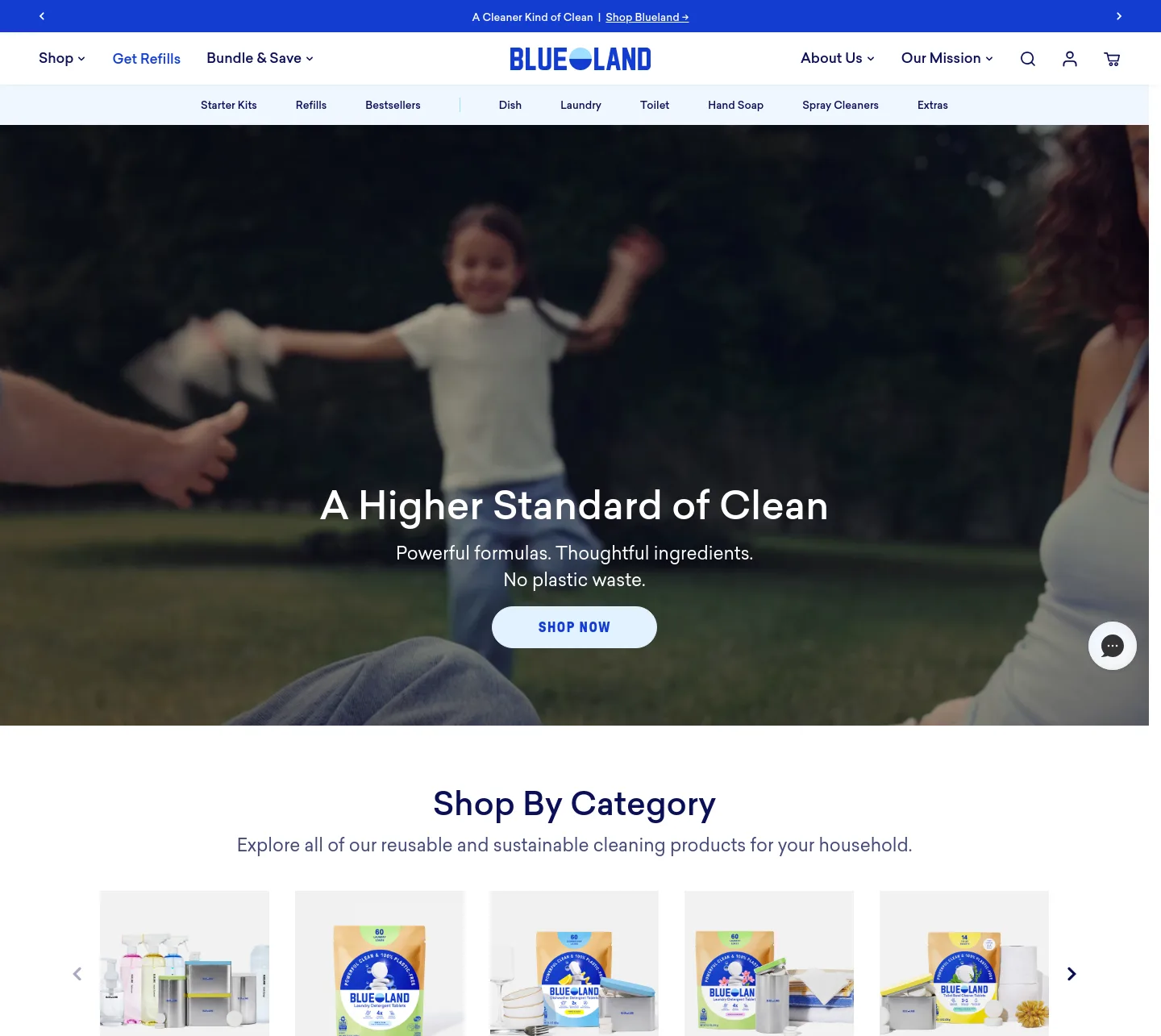 blueland.com — a measured funnel