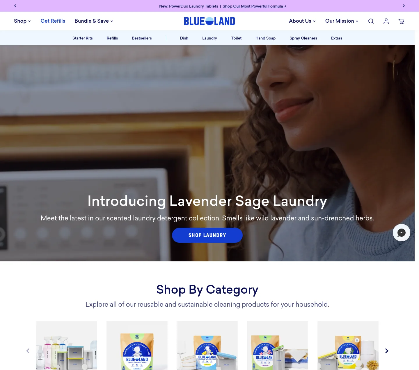 blueland.com — a measured funnel