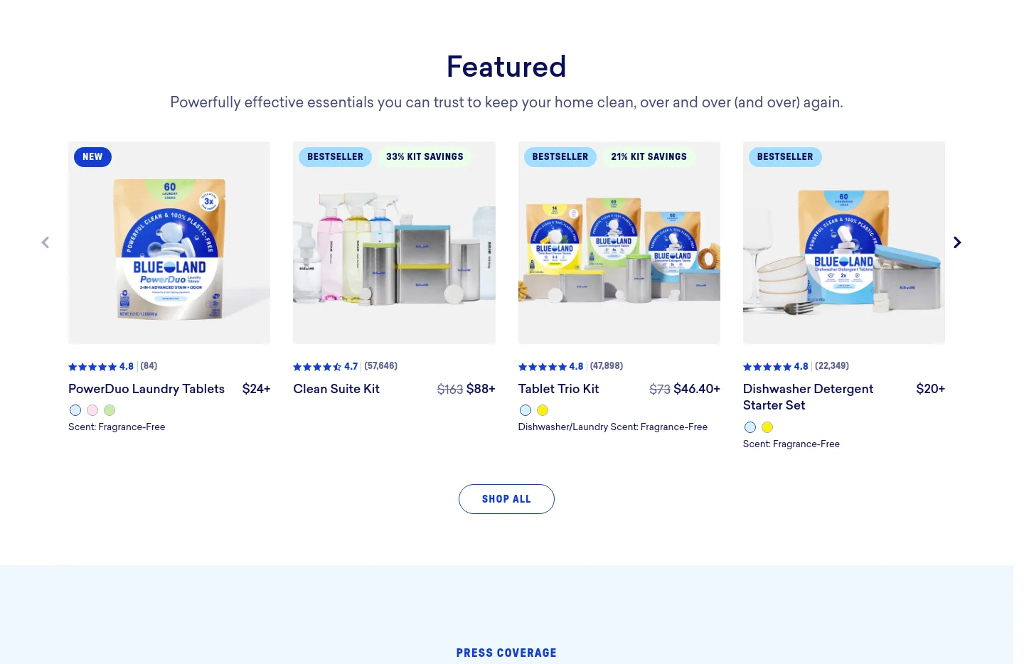 blueland.com — Pricing