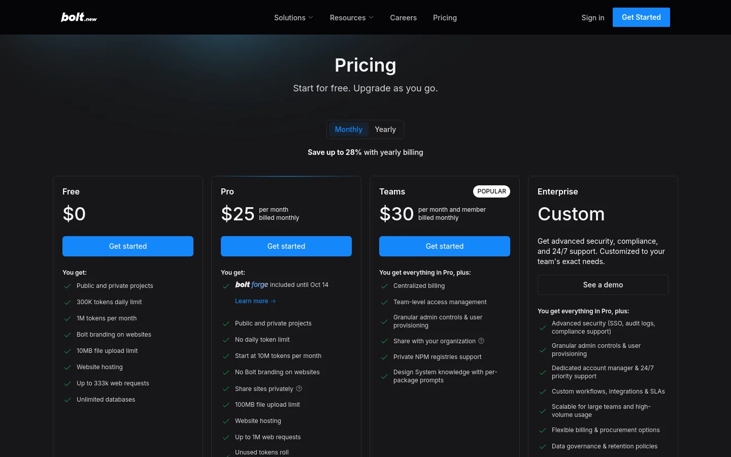 bolt.new — Features