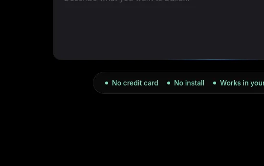 No credit card element from bolt.new