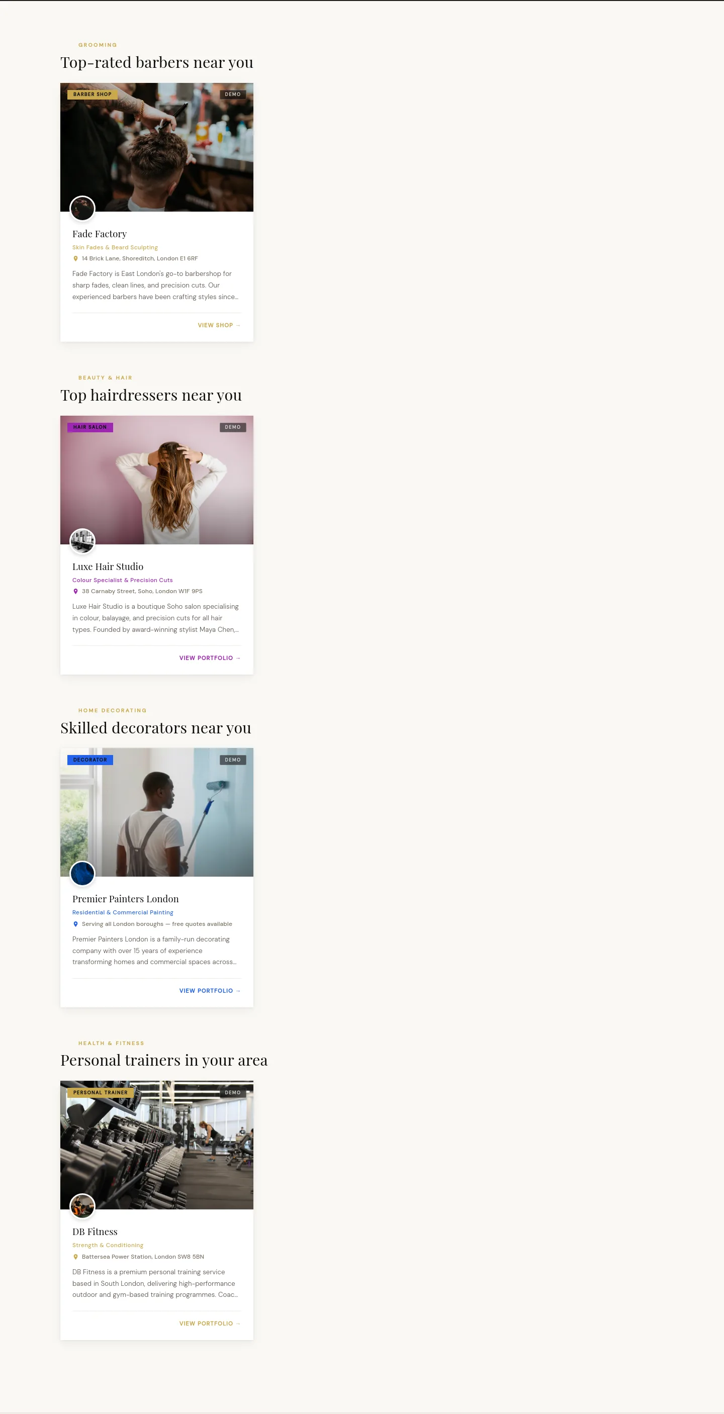 bookrightly.co.uk — a real Features section