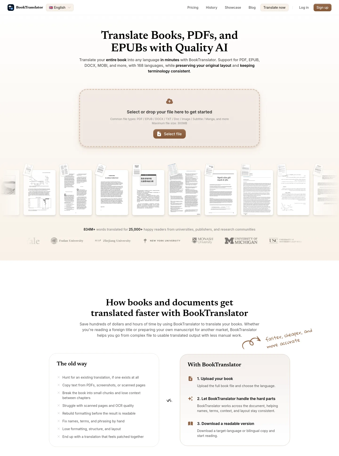booktranslator.app — a measured funnel