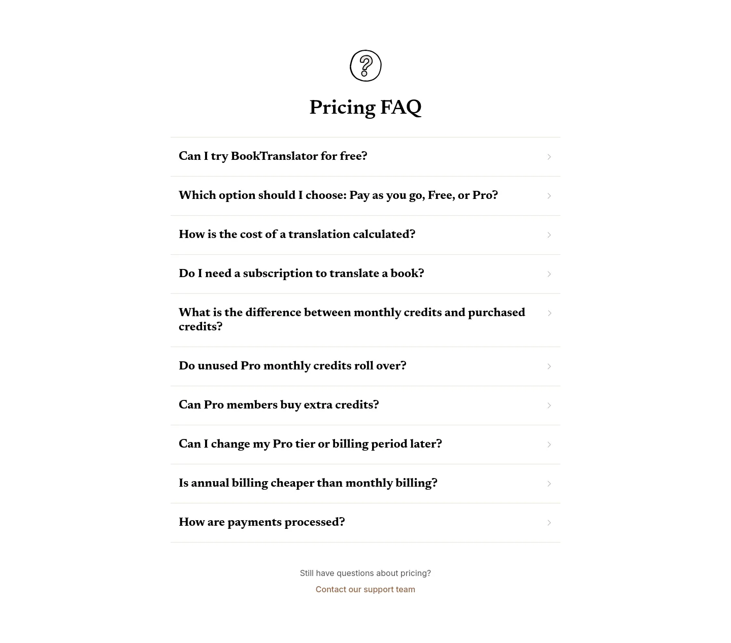 booktranslator.app FAQ section
