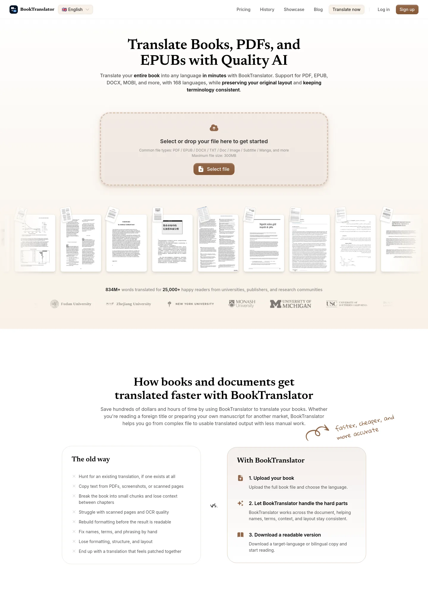 booktranslator.app — a measured funnel