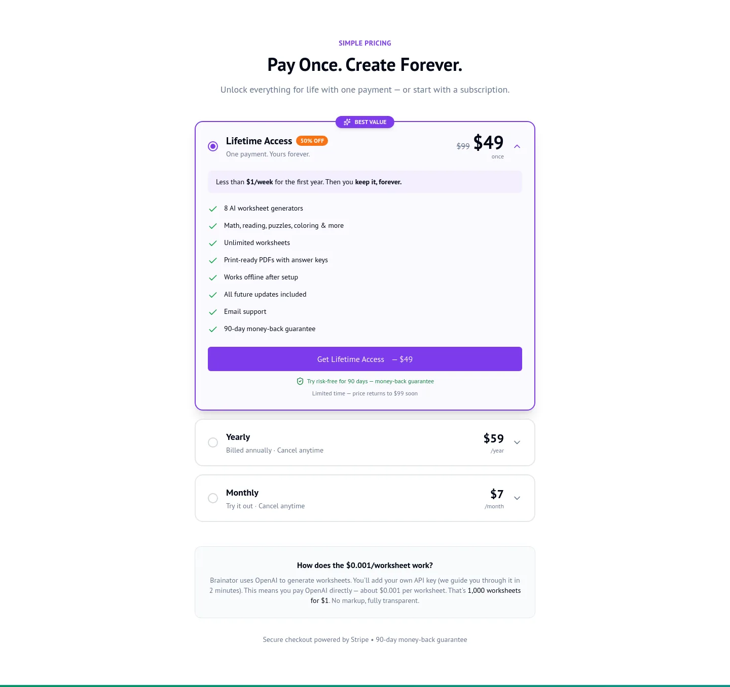 brainator.com — Pricing