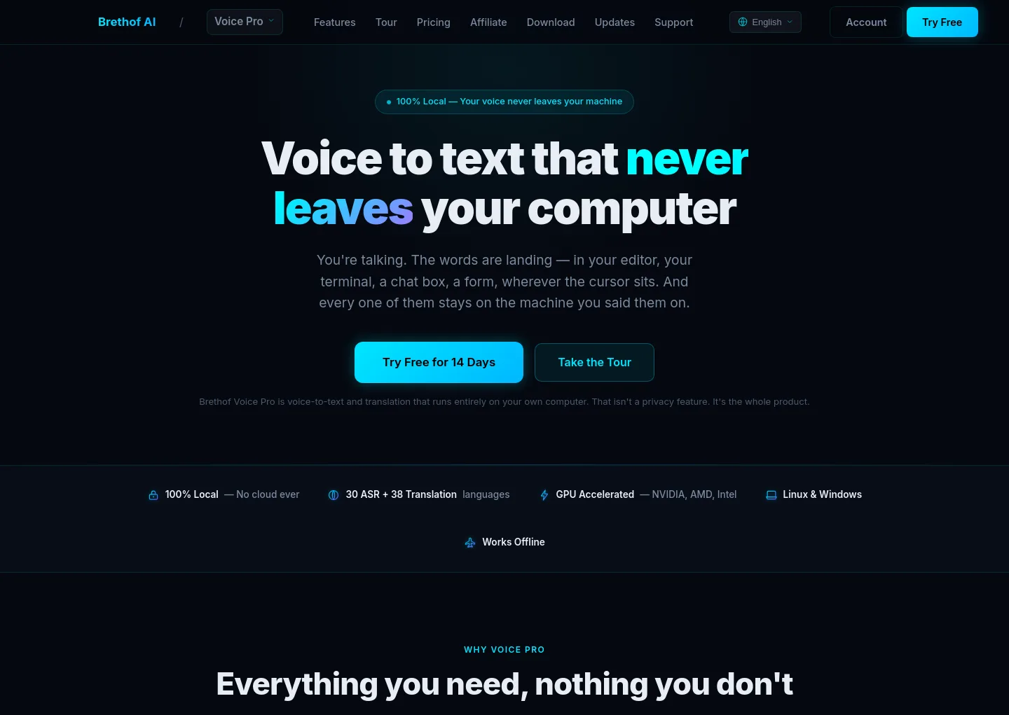 brethof.ai — a real Hero section
