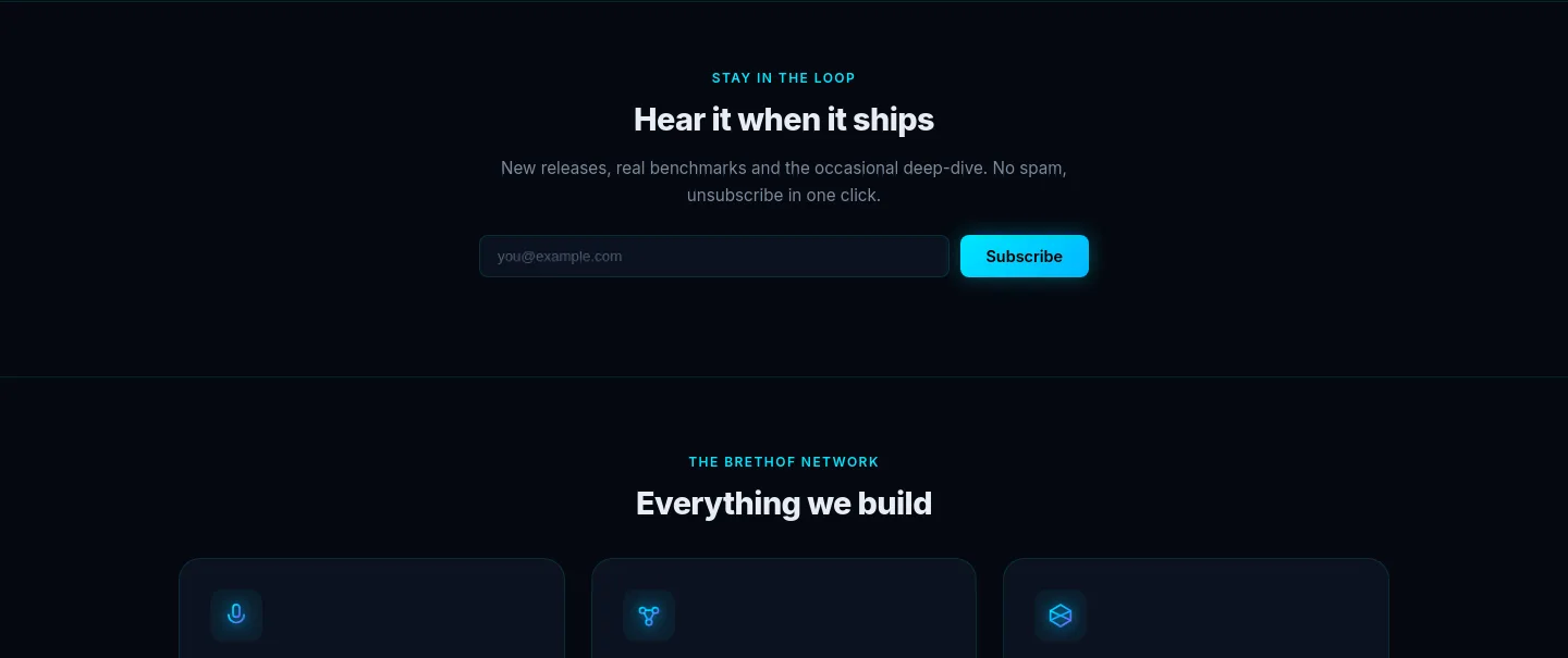 brethof.ai — Email Capture