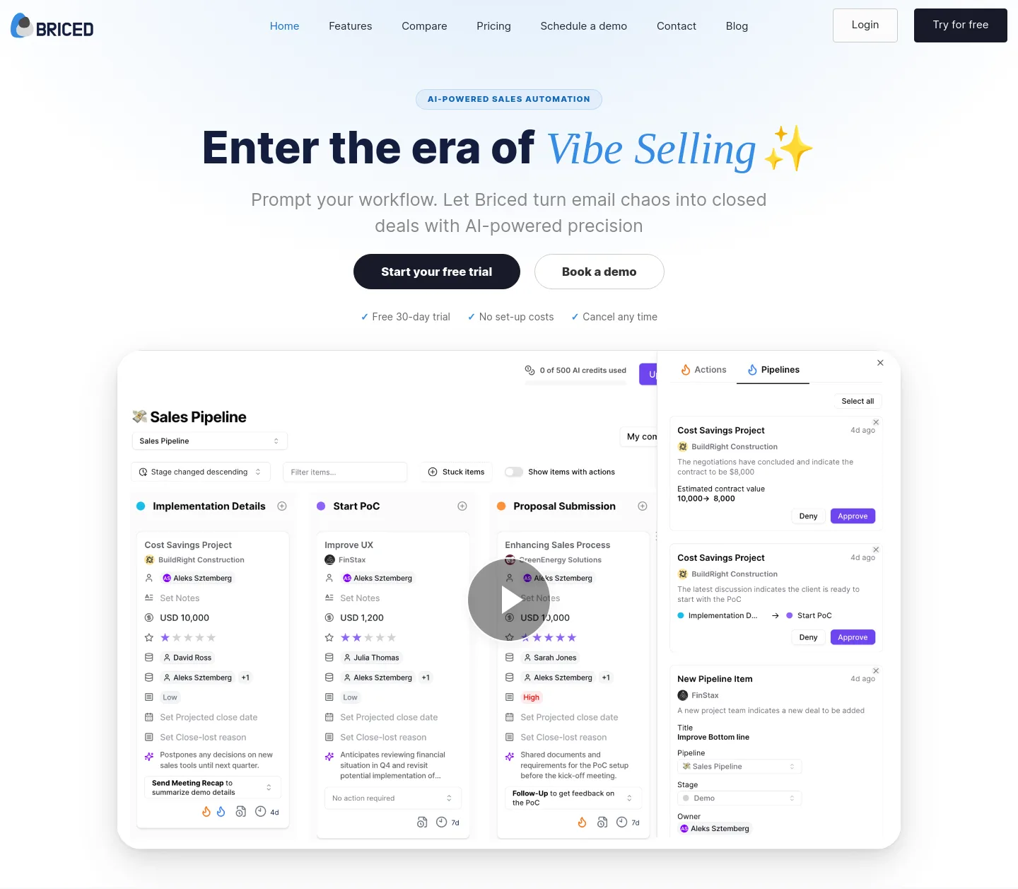 briced.com — a real Hero section