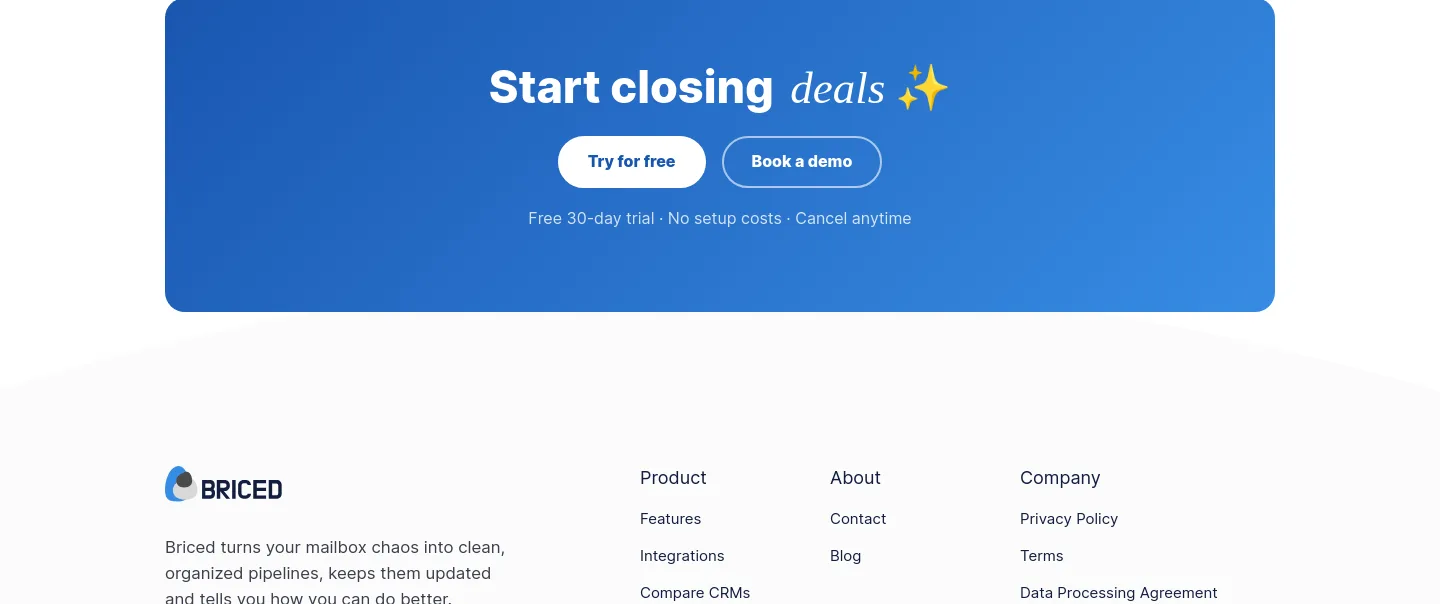 briced.com — a real CTA section