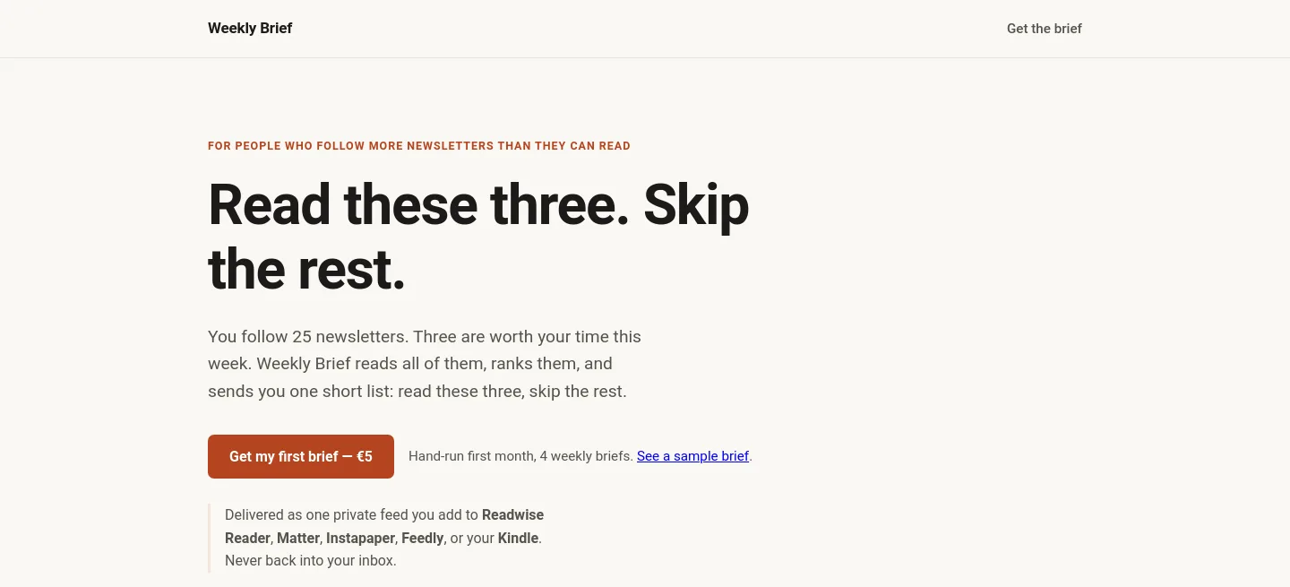 brief.limed.tech — a measured funnel