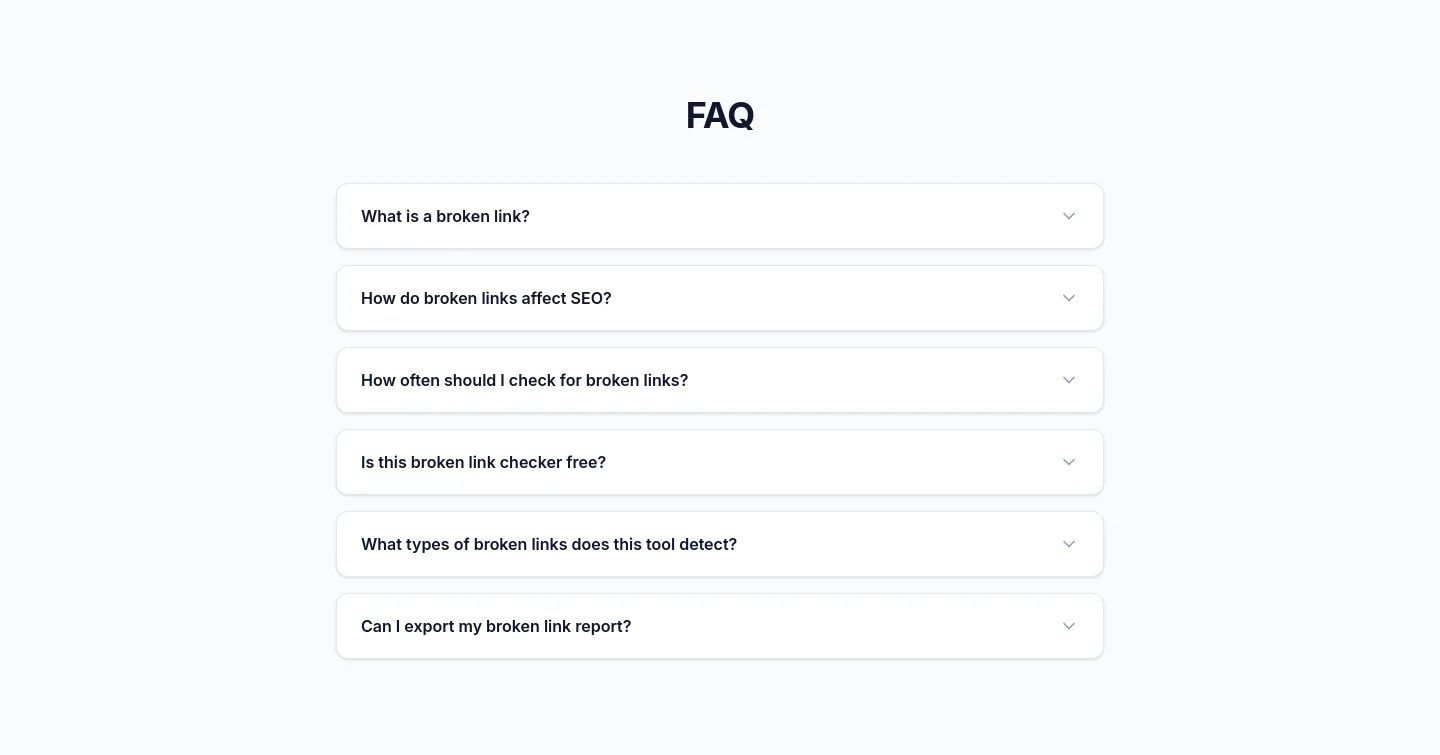 brokenlinkscan.com — FAQ