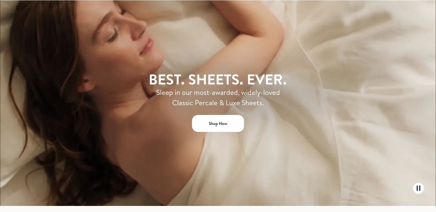 brooklinen.com — a real CTA section
