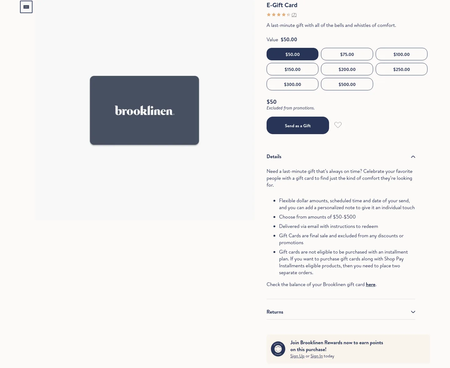 brooklinen.com — Hero
