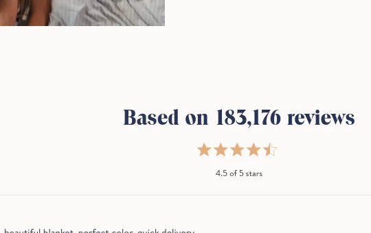 Rating element from brooklinen.com