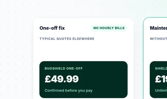 Price anchor element from bugshield.co.uk