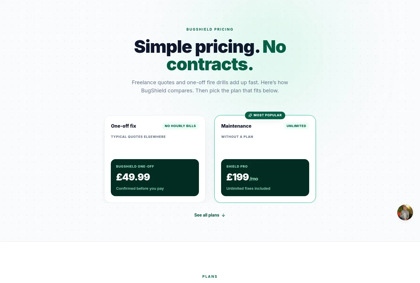 bugshield.co.uk Hero section