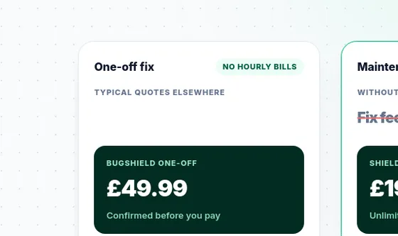 Price anchor element from bugshield.co.uk