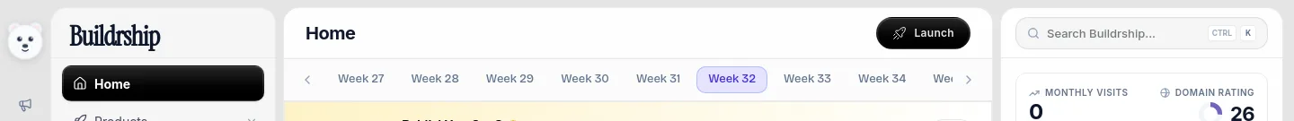 buildrship.xyz — a measured funnel