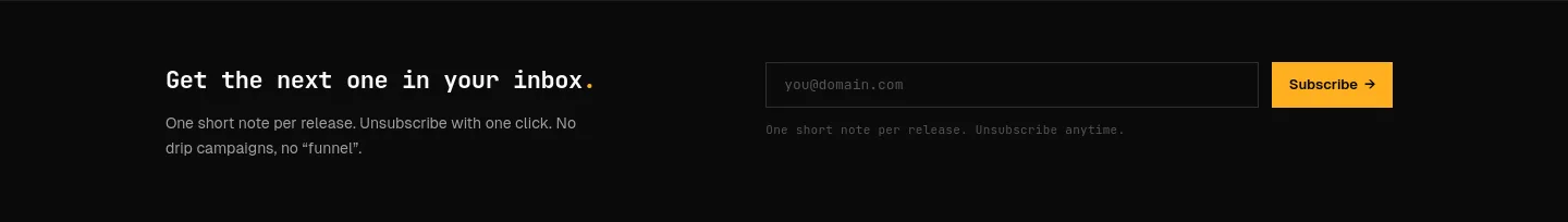 bulldo.gs — a real Email Capture section