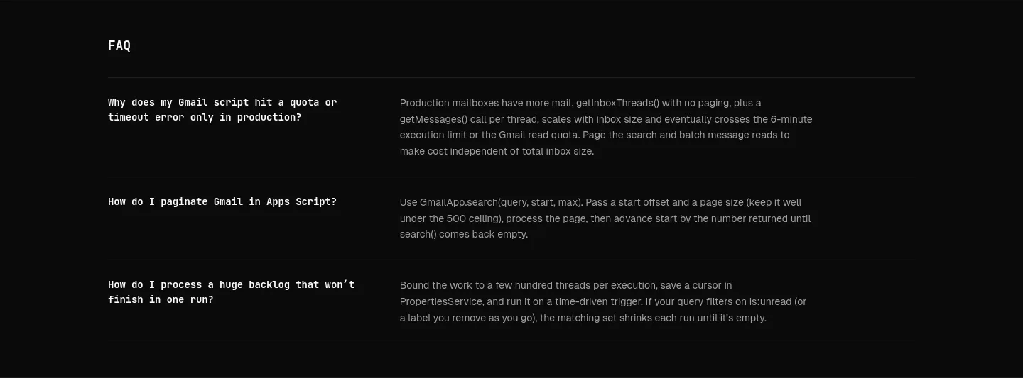 bulldo.gs — a real FAQ section