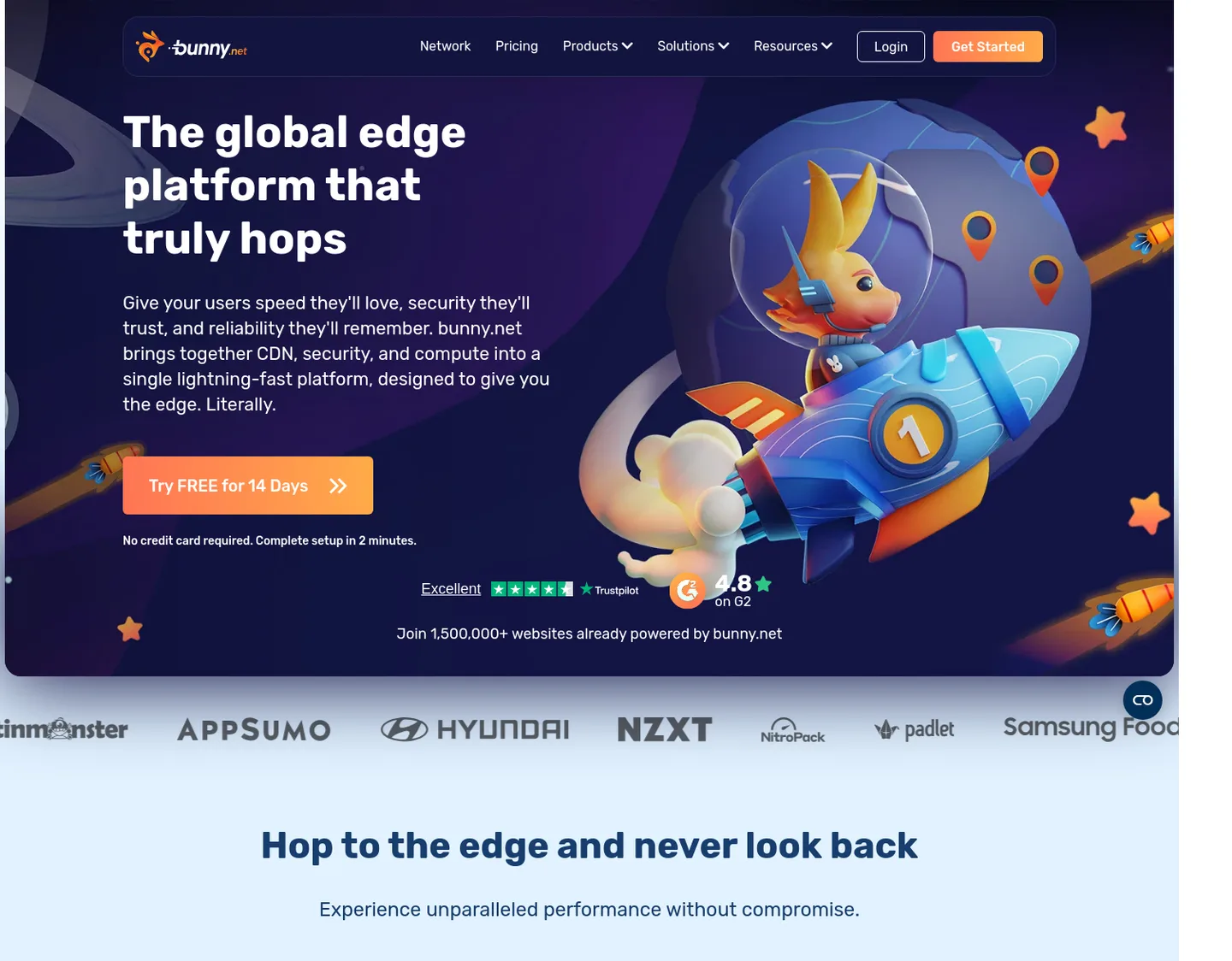 bunny.net — a measured funnel