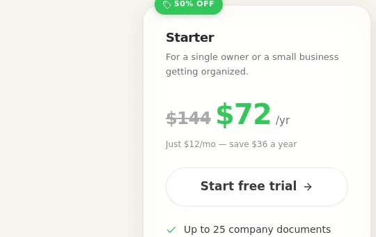 Price anchor element from business.docutrackr.app