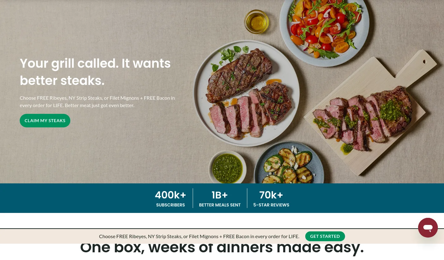 butcherbox.com — a real Hero section