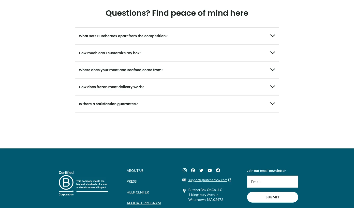 butcherbox.com — FAQ