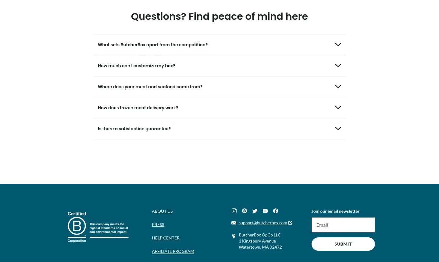 butcherbox.com — FAQ