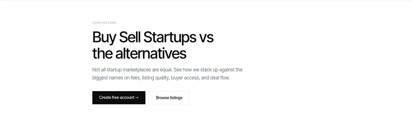 buysellstartups.com — Hero
