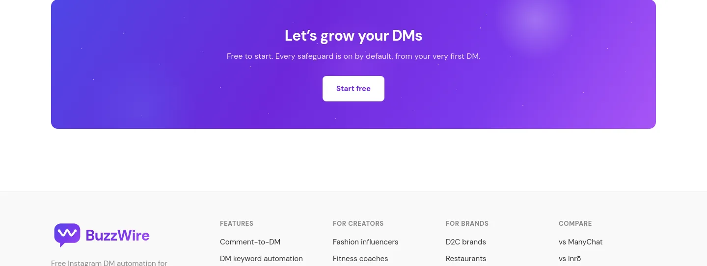 buzzwire.io — a real CTA section