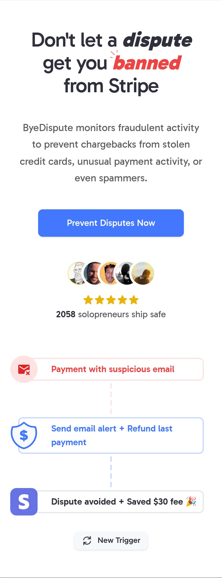 byedispute.com Hero section