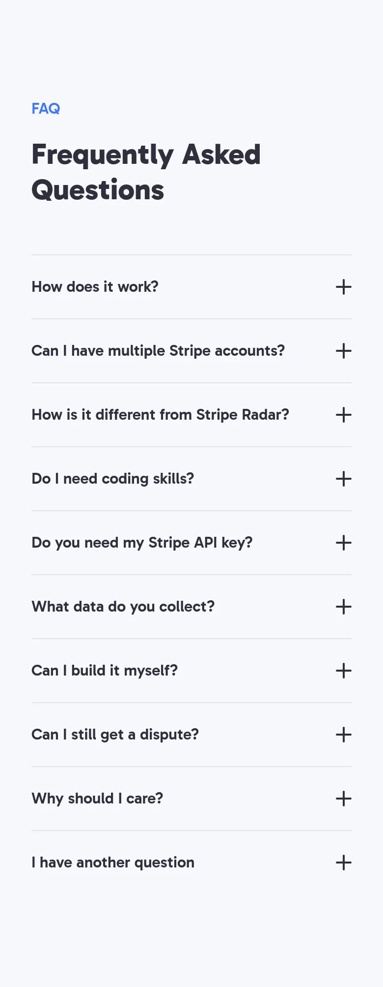 byedispute.com — a real FAQ section