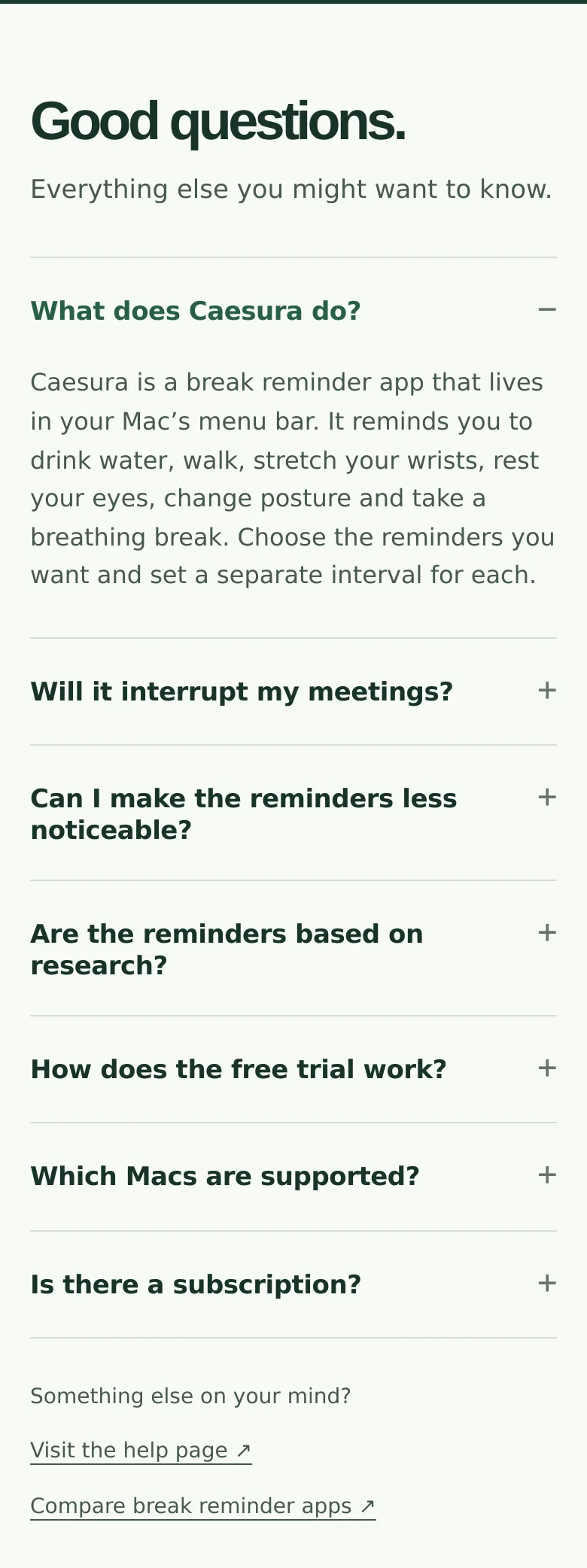 caesura.rest — FAQ