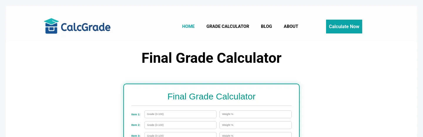 calcgrade.com — a measured funnel