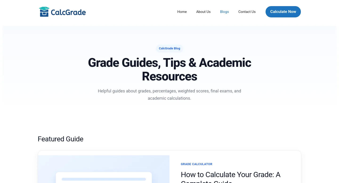 calcgrade.com — a measured funnel
