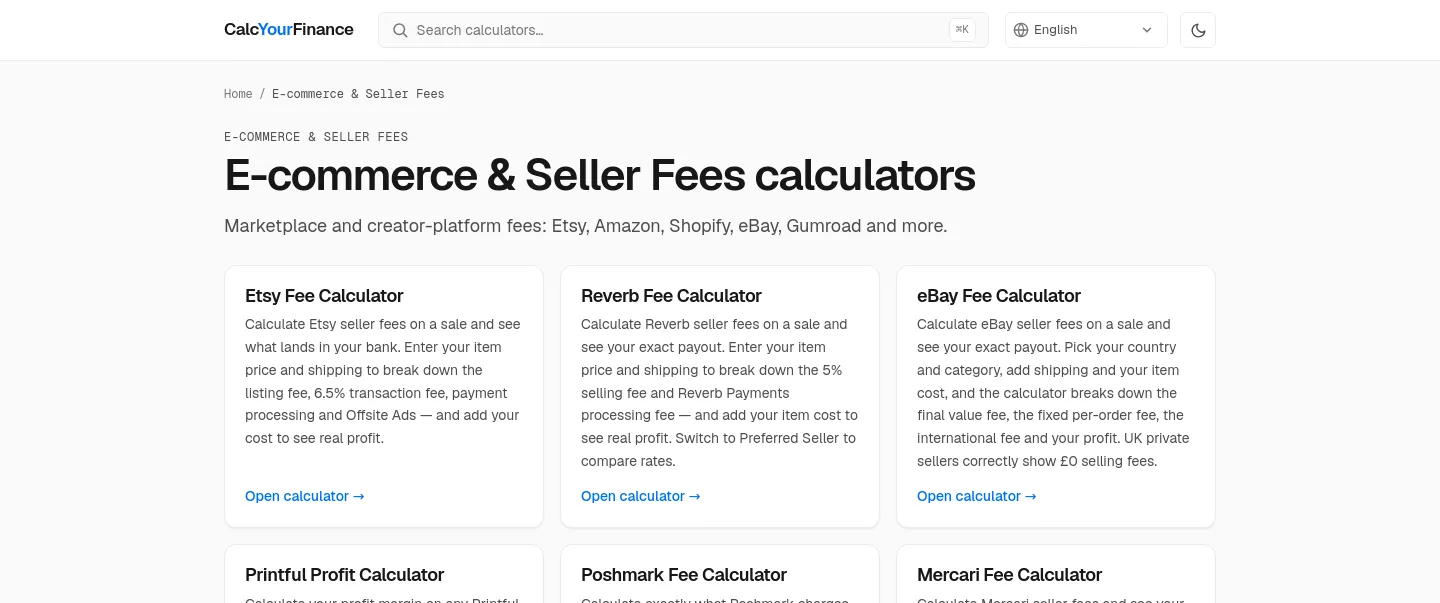 calcyourfinance.com — a measured funnel