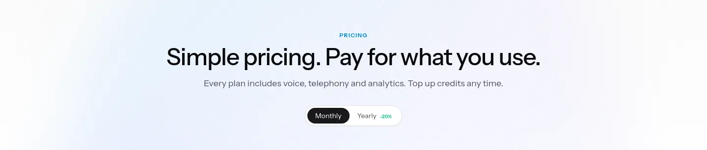 callable.pro Pricing section