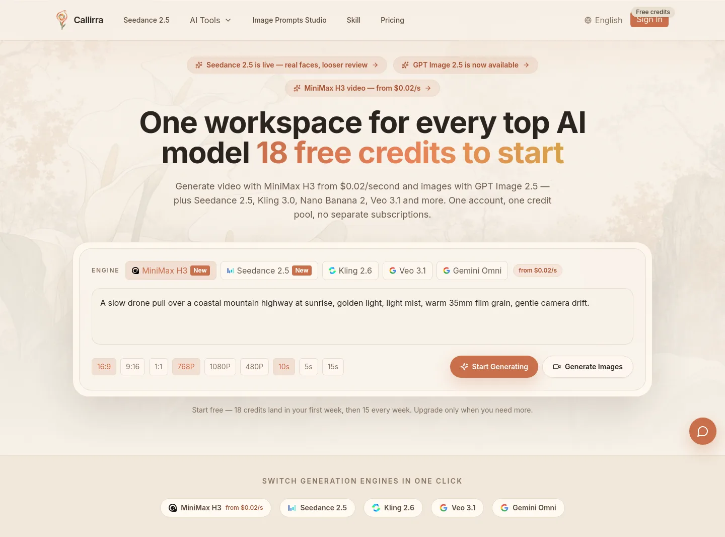 callirra.com — Hero