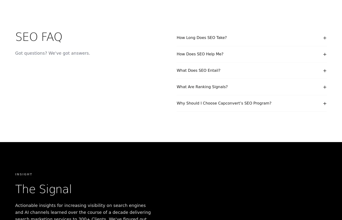 capconvert.com — a real FAQ section